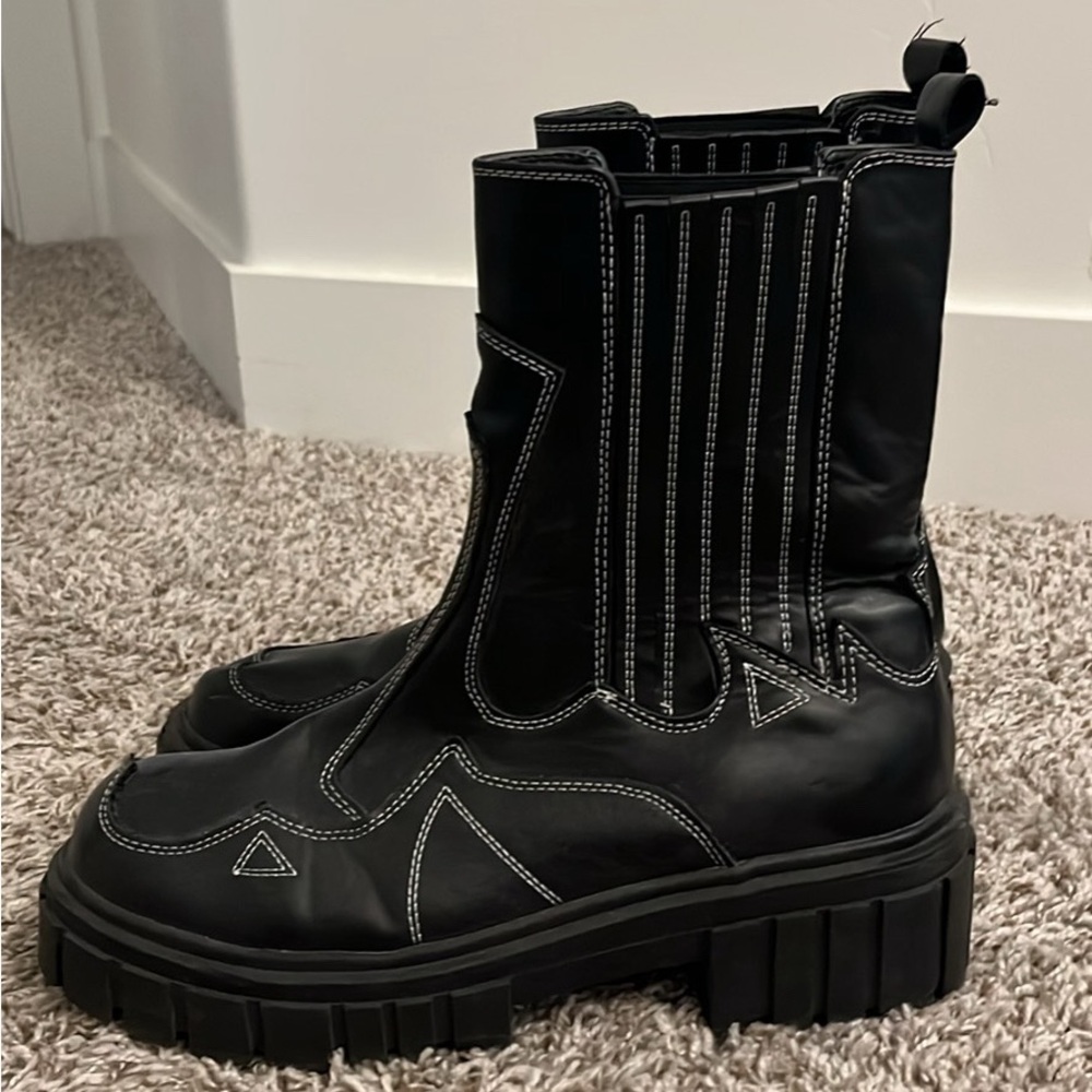 ASOS black western boots size 10